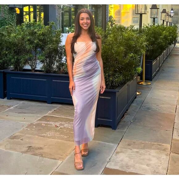 ZARA Ruched Midi Dress NWT - Picture 11 of 16